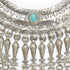 F856 Breast plate Afghan silver and set glass stones. 17 x 21 cms - The Nomads Tent